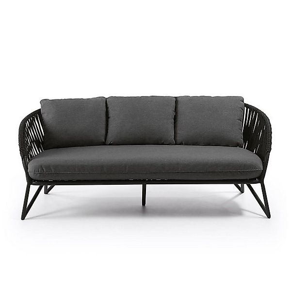 Natur24 Sofa 3-Sitzer-Sofa Branzie 180 x 90 x 77 cm Stahl Gewebe Sitzgelege günstig online kaufen