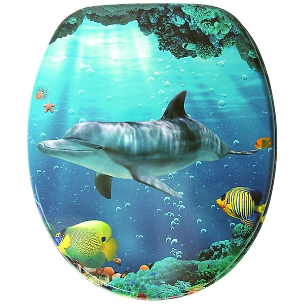 Sanilo WC Sitz mit Absenkautomatik Delphin Korallen, hochwertiger und stabi günstig online kaufen