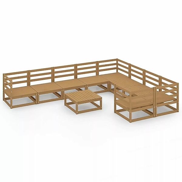 vidaXL 10-tlg Garten-Lounge-Set Massivholz Kiefer Modell 27 günstig online kaufen