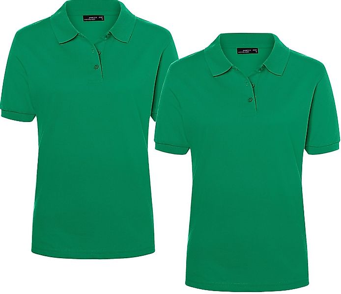 James & Nicholson Poloshirt Doppelpack Feines Damen Piqué-Poloshirt mit ges günstig online kaufen