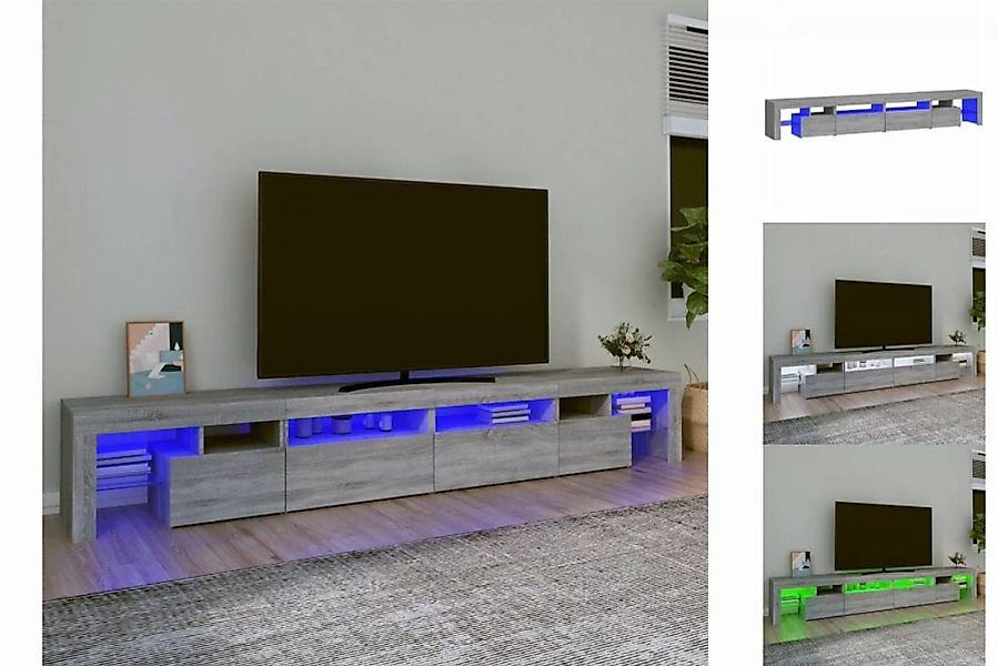 vidaXL TV-Schrank TV-Schrank mit LED-Leuchten Grau Sonoma 280x36,5x40 cm Lo günstig online kaufen