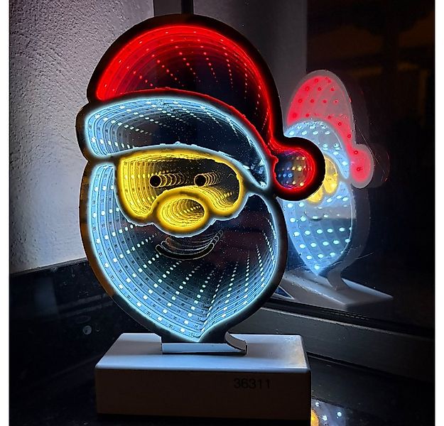 Star-Max Beleuchtetes Fensterbild 36311 LED-Santa Infinity Effekt 78 LED Ba günstig online kaufen