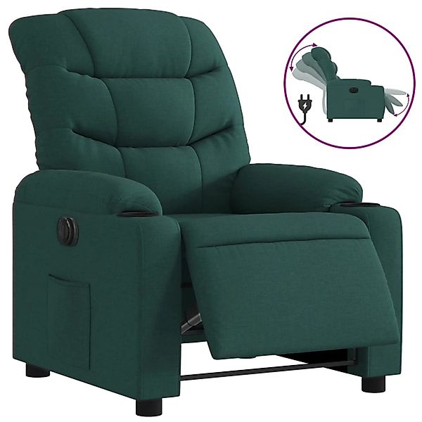 vidaXL Relaxsessel Elektrisch Dunkelgrün Stoff 3206633 günstig online kaufen