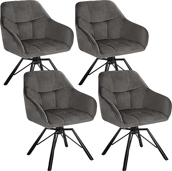 Woltu Polsterstuhl (4 St), Esszimmerstühle drehbar mit Armlehnen günstig online kaufen