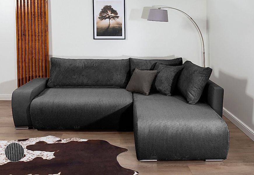 COLLECTION AB Ecksofa "Poppy, L-Form, Breite 227 cm mit Schlaffunktion" ink günstig online kaufen
