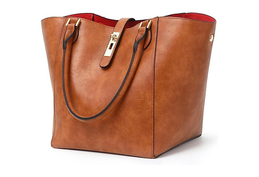 LuxusKollektion Shopper Damen Shopper Handtasche Leder Groß Henkeltasche Sc günstig online kaufen