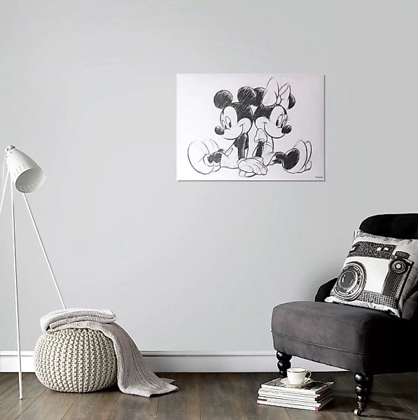 Disney Leinwandbild "Mickey Minnie Sketch Sitting", (1 St.) günstig online kaufen