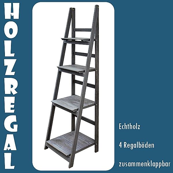 Kingpower Leiterregal Regal Bücherregal Wandregal Standregal günstig online kaufen