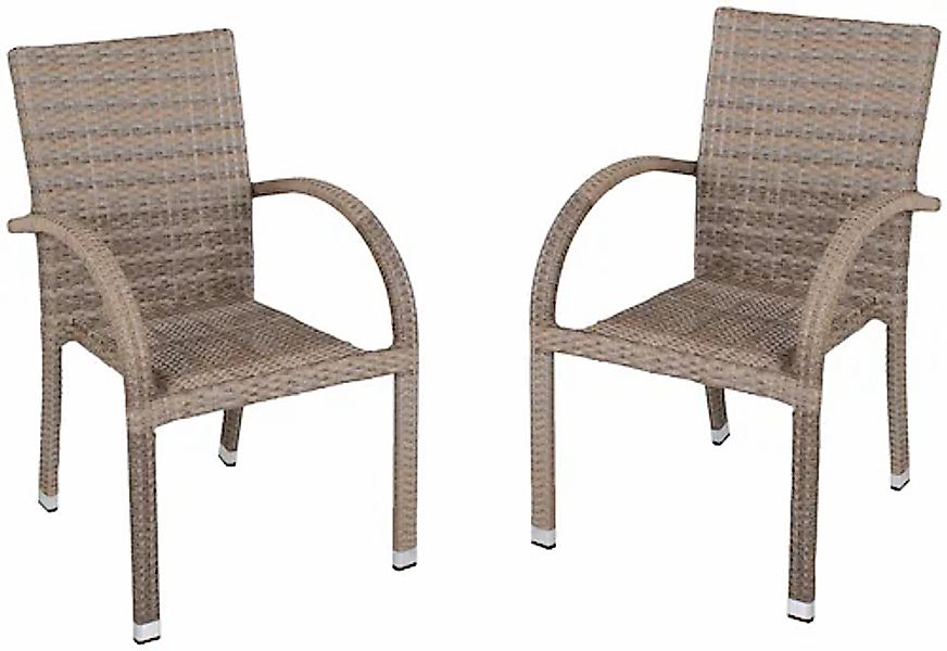 Garden Pleasure Stapelstuhl »MODESTO«, (Set), 2 St., 2er Set, auch für die günstig online kaufen