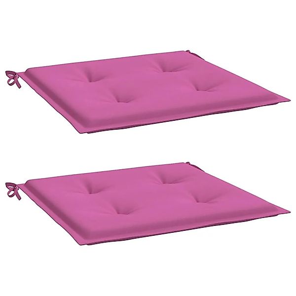 vidaXL Gartenstuhl-Kissen 2 Stk Rosa 50x50x4 cm Stoff 361092 günstig online kaufen