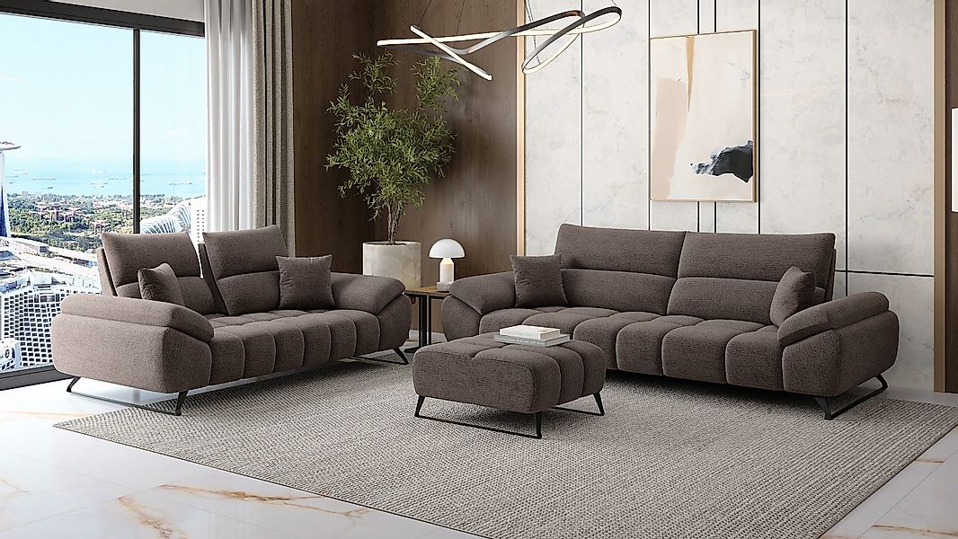 Möbeldreams Polstergarnitur Sofa-Set Ruby – Bouclé-Struktur, günstig online kaufen