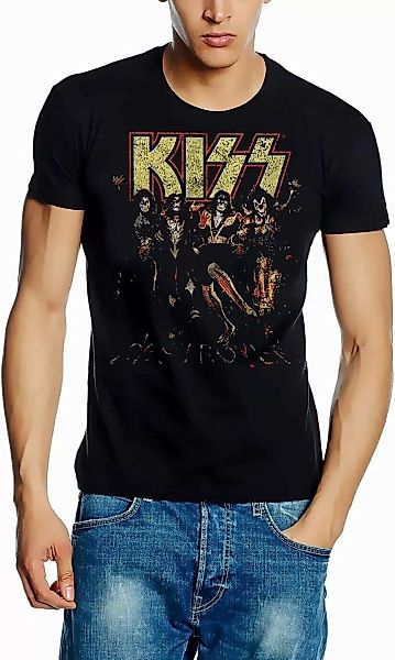 coole-fun-t-shirts Print-Shirt KISS T-Shirt Bandshirt Skull-Line günstig online kaufen