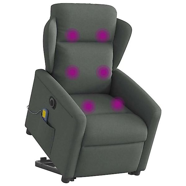 vidaXL Elektrischer Massagesessel mit Aufstehhilfe Dunkelgrau Stoff 3303165 günstig online kaufen