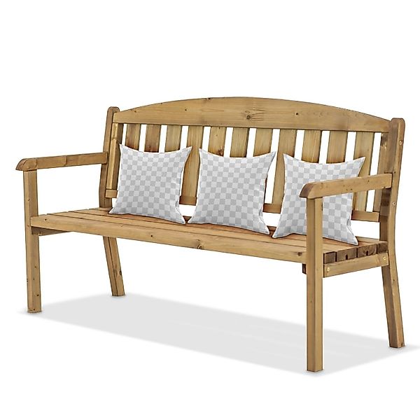 Coemo Gartenbank Riga 3 Sitzer aus Holz Braun 170 cm günstig online kaufen