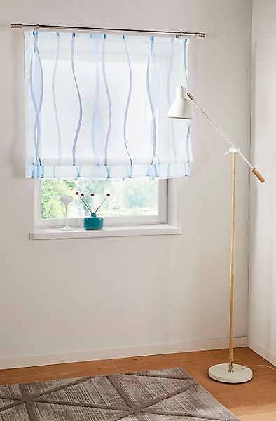 my home Raffrollo "Dimona" mit Klettschiene Transparent, Voile, Polyester, günstig online kaufen