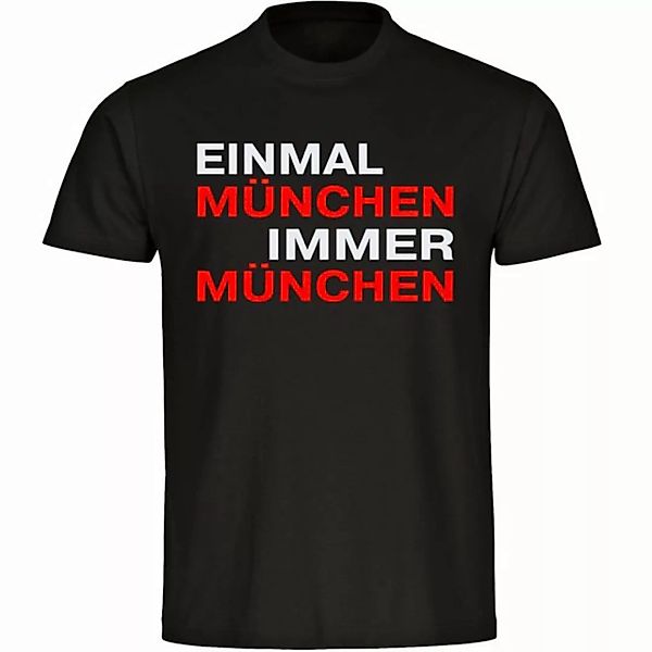multifanshop T-Shirt Herren München rot - Einmal Immer - Männer günstig online kaufen