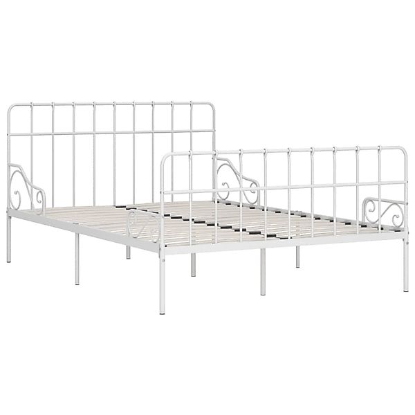 Bettgestell Mit Lattenrost Weiß Metall 140 Ã 200 Cm günstig online kaufen