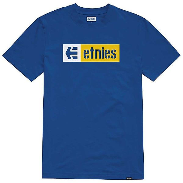 Etnies New Box Kurzärmeliges T-shirt S Royal / Orange / White günstig online kaufen