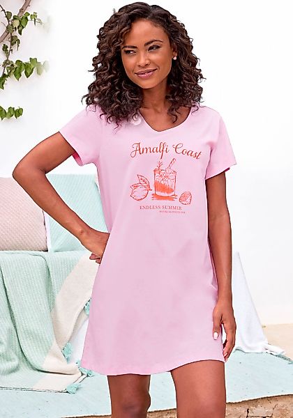 Vivance Dreams Sleepshirt, mit zart skizziertem Frontdruck günstig online kaufen