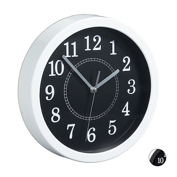 relaxdays Wanduhr rund 20cm (Weiß) günstig online kaufen