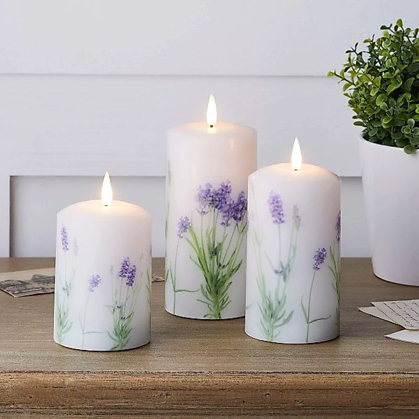 TruGlow® LED Kerzen Trio Lavendel mit Fernbedienung günstig online kaufen
