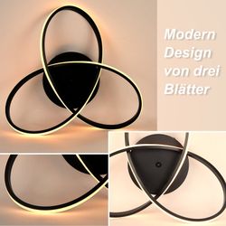 ZMH LED Deckenleuchte Wohnzimmer 3 Blatten günstig online kaufen