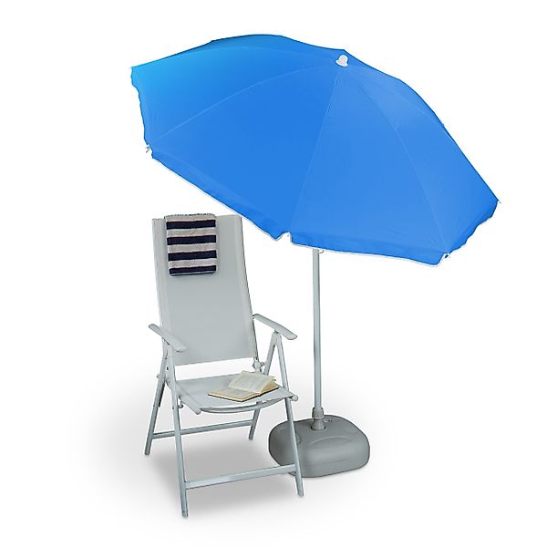 relaxdays Balkonschirm Sonnenschirm 180 cm, Blau günstig online kaufen