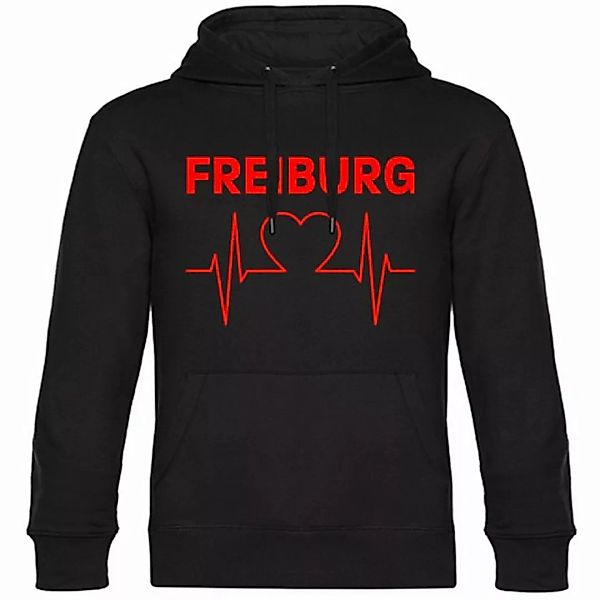 multifanshop Kapuzensweatshirt Freiburg - Herzschlag - Pullover günstig online kaufen