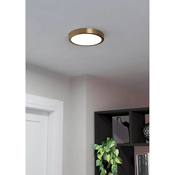 Eglo LED Aufbauleuchte Fueva 5 Messing-Weiß 17 W günstig online kaufen