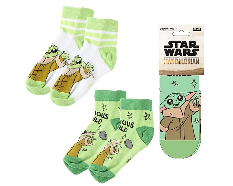 Star Wars Kurzsocken The Mandalorian 2'er Pack Sneakersocken Pack 38 bis 45 günstig online kaufen