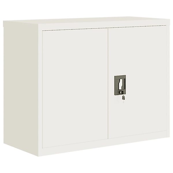 vidaXL Aktenschrank Aktenschrank Weiß 90x40x70 cm Stahl (1-St) günstig online kaufen