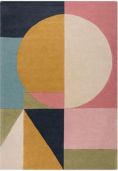 FLAIR RUGS Wollteppich "Esre, aus 100% Wolle," rechteckig 7 mm Höhe geometr günstig online kaufen