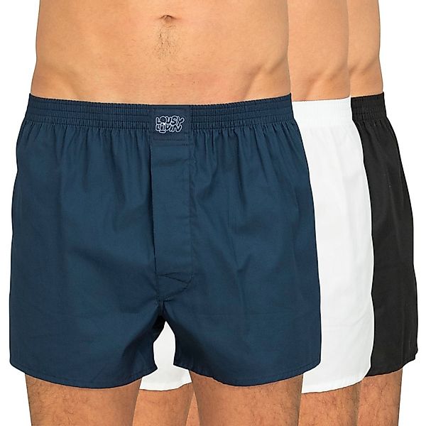 Lousy Livin 3-er Set Boxershorts Blau, Weiß & Schwarz günstig online kaufen