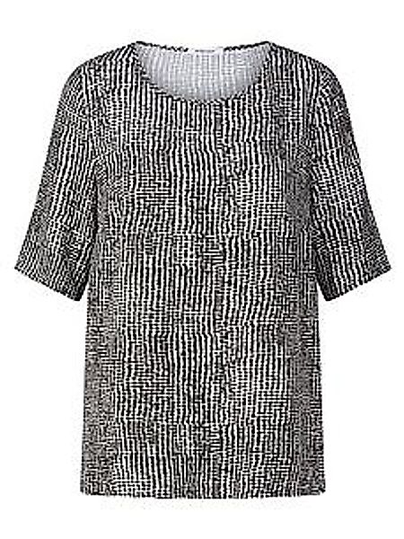 Bluse Rundhals-­Ausschnitt Peter Hahn schwarz günstig online kaufen