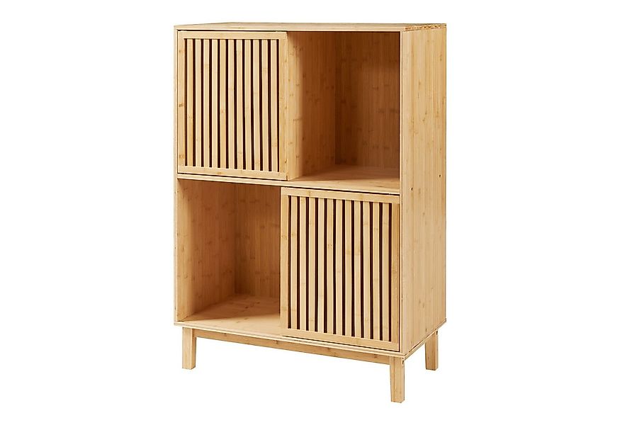 en.casa Bücherregal, »Ypäjä« 120 x 84 x 39 cm Bambus günstig online kaufen