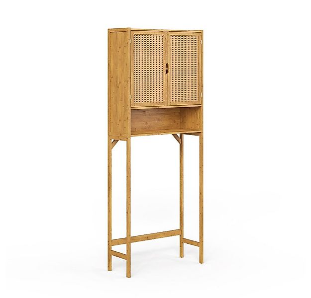 Vicco Waschmaschinenumbauschrank Eloa, Bambus, 66 x 168 cm mit 2 Türen günstig online kaufen
