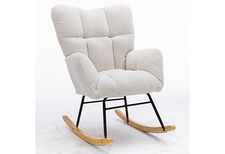 BlingBin Schaukelstuhl Teddy-Samt-Schaukelstuhl Liegestuhl für Wohnzimmer/S günstig online kaufen