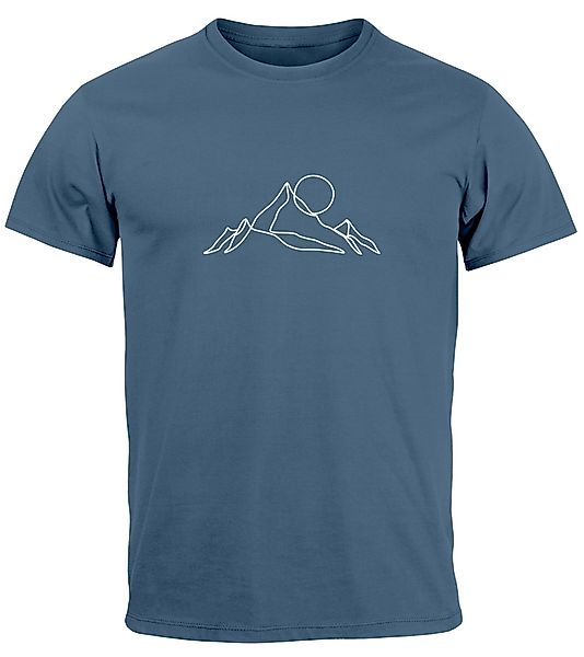 Neverless Print-Shirt Herren T-Shirt Berge Wandern günstig online kaufen