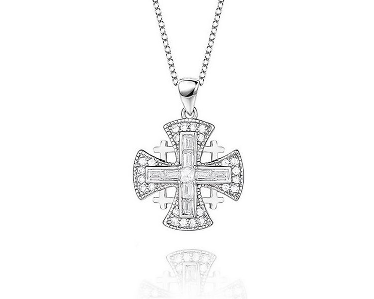 ELLAWIL Kreuzkette Kirchenschmuck Silberkette Jerusalem Kreuz Silber Anhäng günstig online kaufen