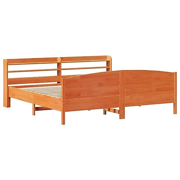 vidaXL Massivholzbett ohne Matratze Wachsbraun 180x200 Kiefernholz 3306959 günstig online kaufen