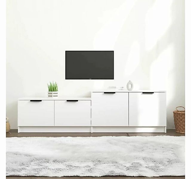 furnicato TV-Schrank Weiß 158,5x36x45 cm Holzwerkstoff günstig online kaufen