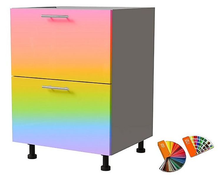 Feldmann-Wohnen Unterschrank Brerra (D2/60, 2 Schubladen - REJS Comfort Box günstig online kaufen