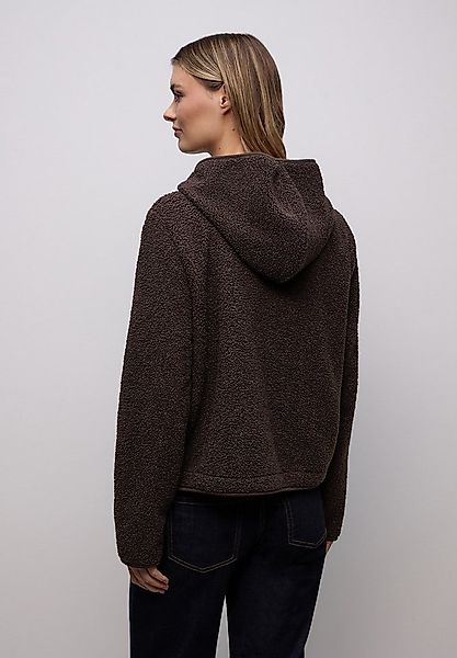 STREET ONE Strickfleecejacke Teddy-Jacke mit Kapuze und Reißverschluss günstig online kaufen