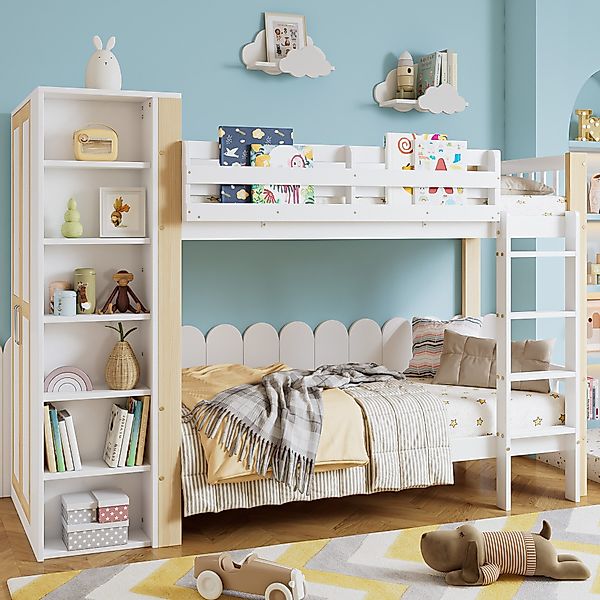 KLAM HOME Etagenbett Kinderbett mit Fallschutz günstig online kaufen