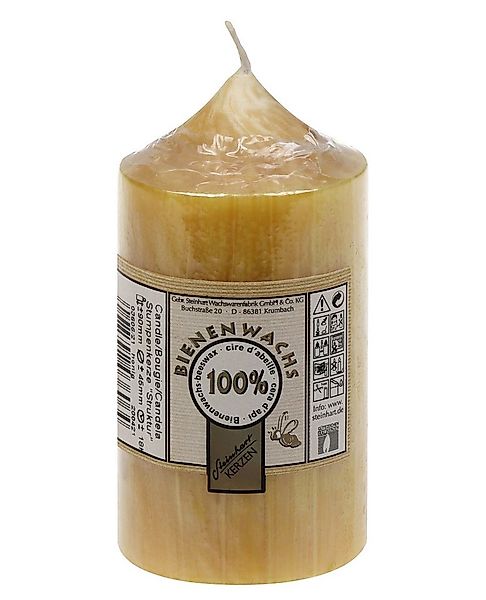 Steinhart Kerzen Bienenwachskerze 100% Bienenwachs Stumpenkerze "Struktur" günstig online kaufen