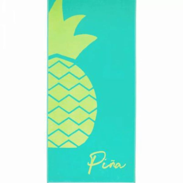 Cawö Strandtuch Beach Ananas 5558 türkis-gelb - 45 80x180 cm Strandtücher g günstig online kaufen