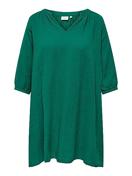 ONLY CARMAKOMA Shirtkleid Midi- V-Ausschnitt 3/4 günstig online kaufen