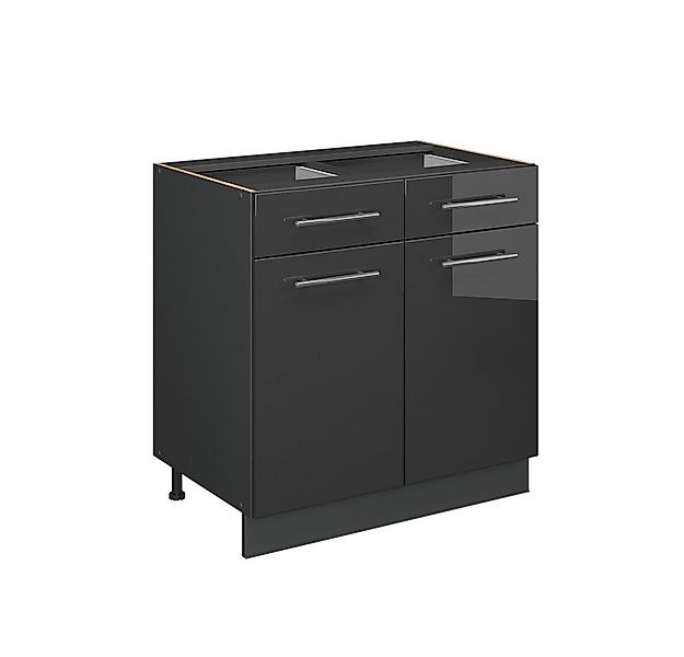 Vicco Unterschrank Fame-Line, Anthrazit Hochglanz/Anthrazit, 80 cm ohne Arb günstig online kaufen