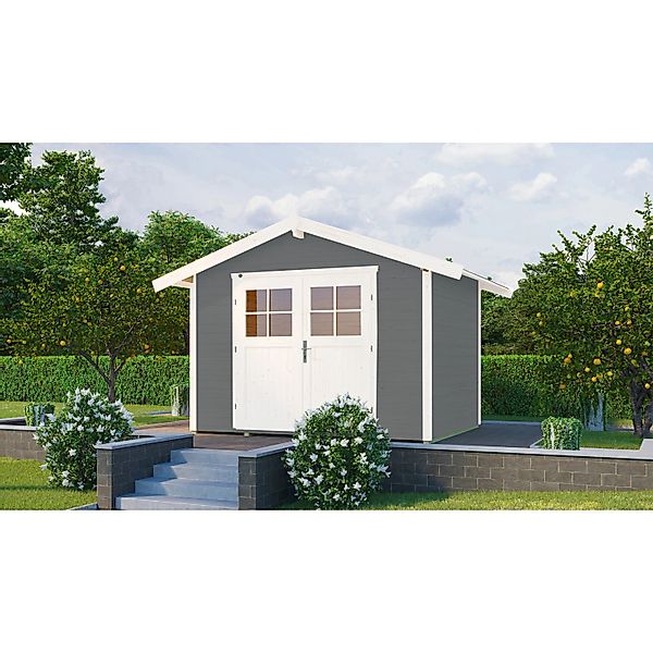 weka Gartenhaus 122 Gr.4 Satteldach Grau 28 mm günstig online kaufen