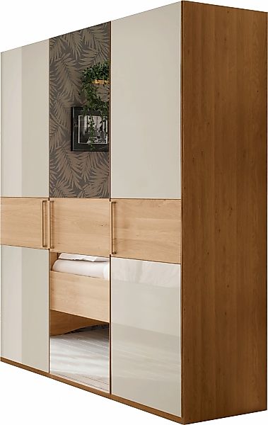 WIEMANN Kleiderschrank "Kiruna" mit Champagnerglas und Spiegel günstig online kaufen